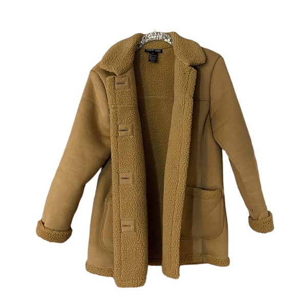 Style and Co Petite Sherpa Faux Suede Coat - Picture 5 of 8